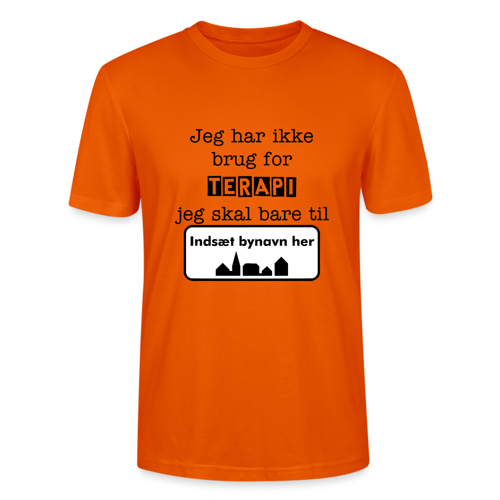 Økologisk unisex-T-shirt (både til kvinder og mænd) - mørk orange